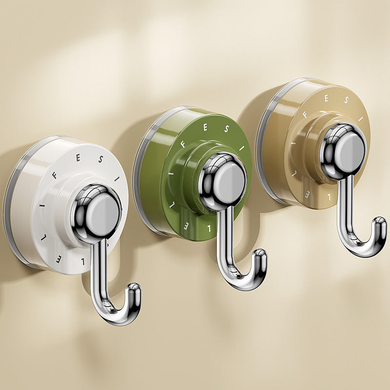 Suction cup hook, swivel, no drilling