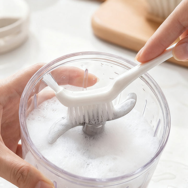 Special brush for kitchen machines and mixers