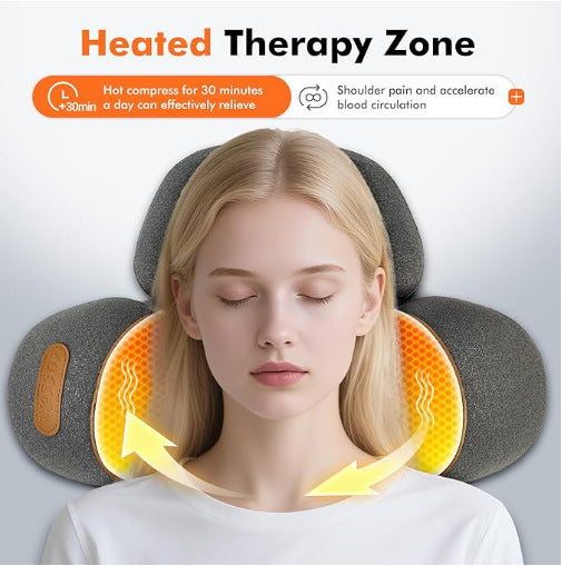 Neck massage pillow with heating function