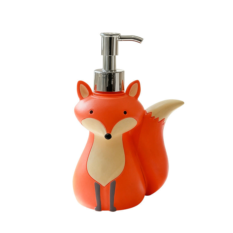Soap dispenser with fox motif