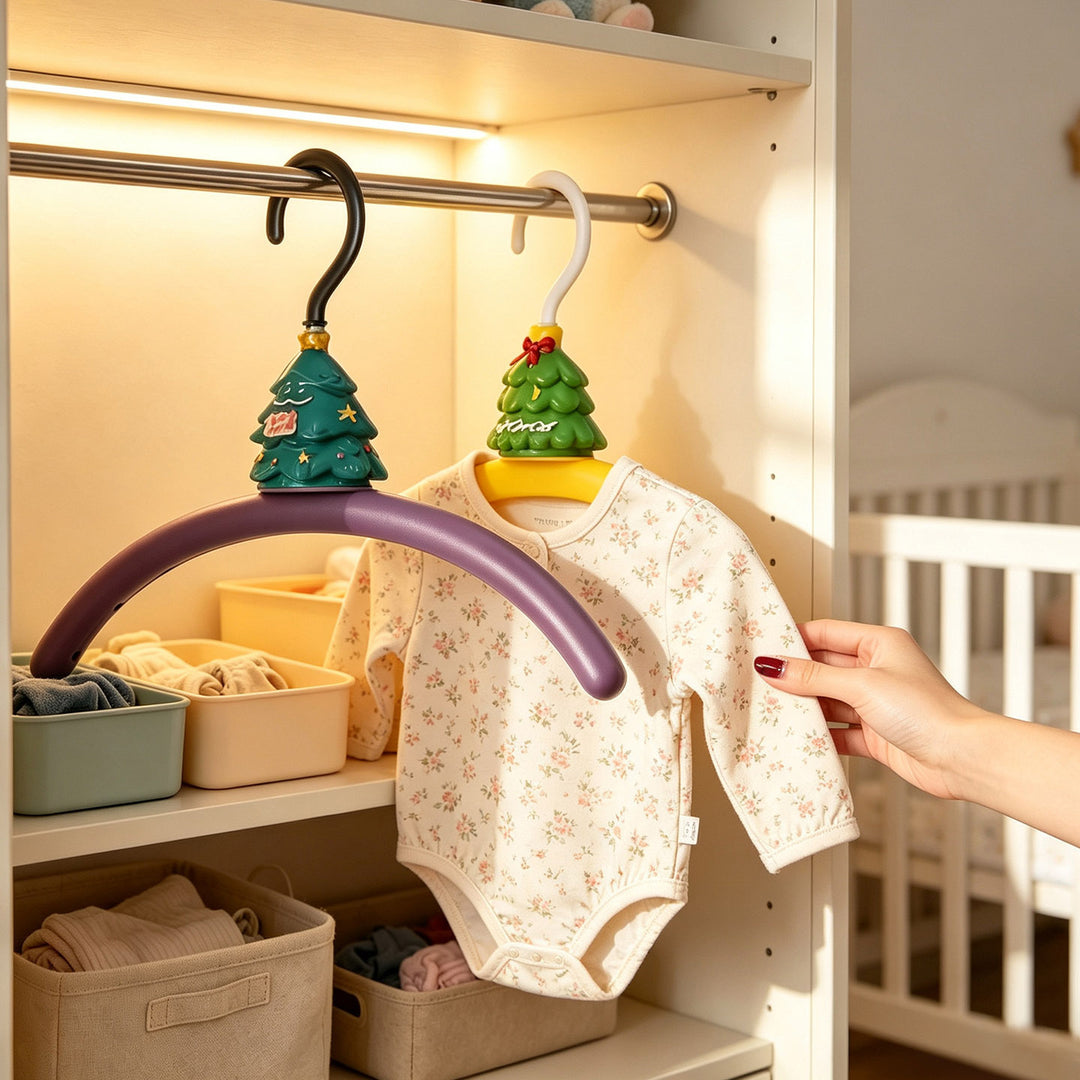 Clothes hanger, Christmas tree shape, non-slip, ABS
