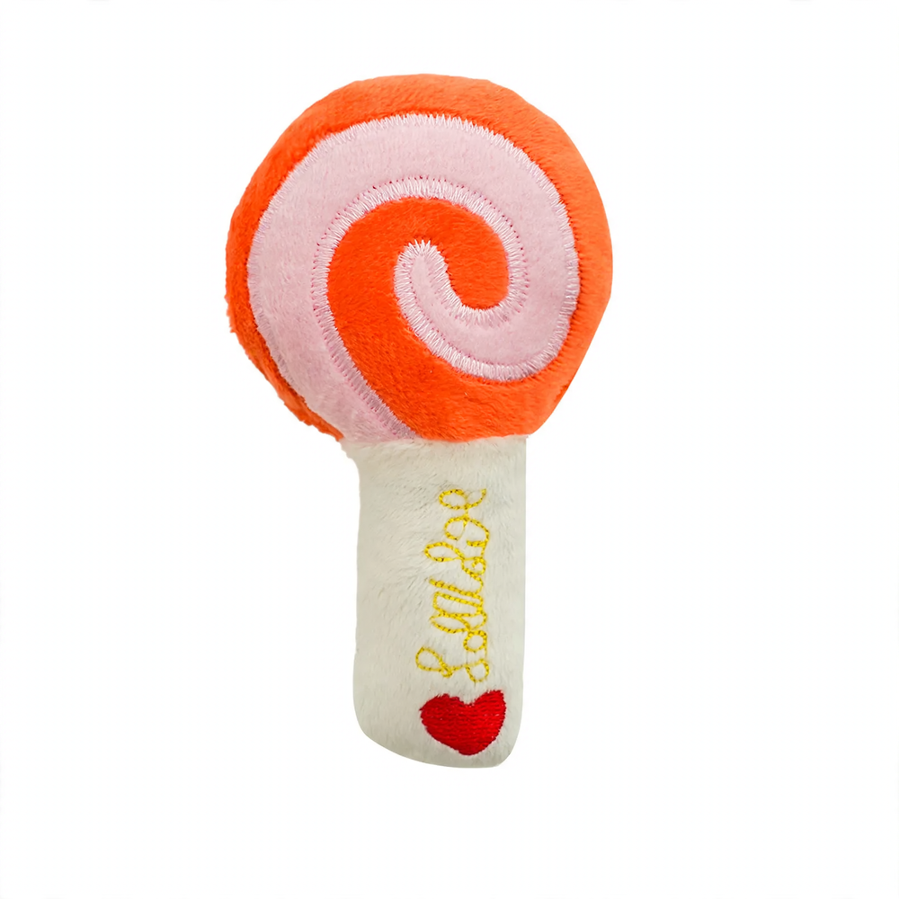 Plush lollipop toy for cats with sound