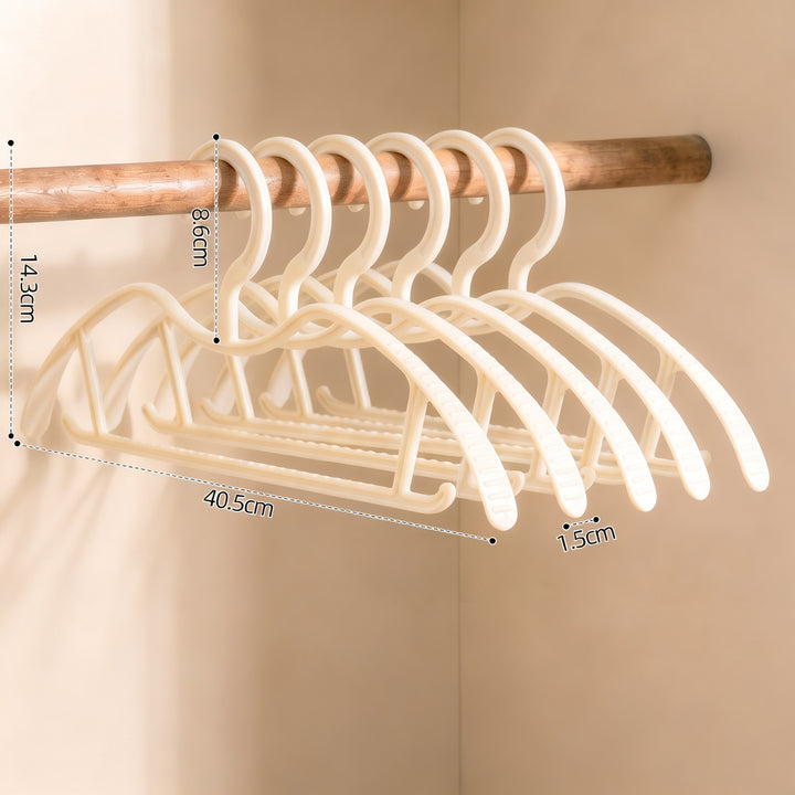 Plastic hanger with short neck, non-slip