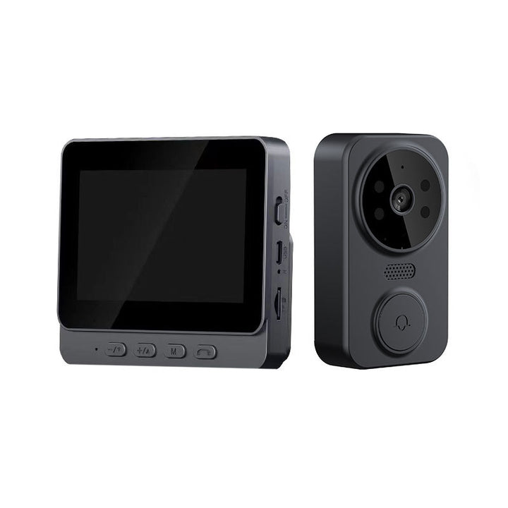 Wireless doorbell with monitor and camera