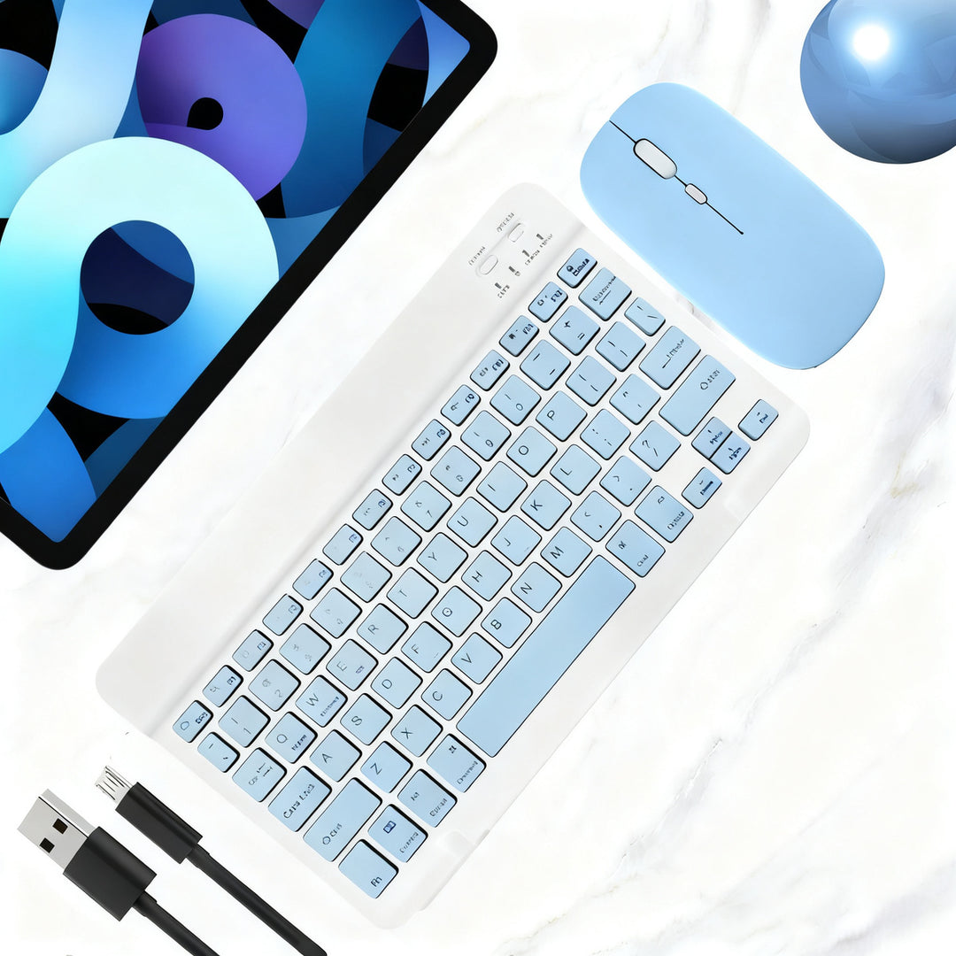Bluetooth keyboard with mouse for tablets and laptops