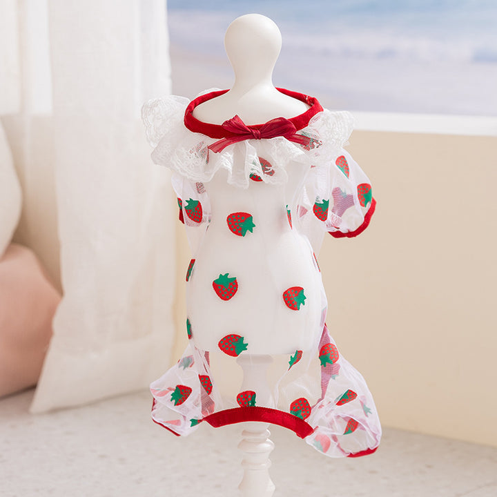 Cat clothing, mesh fabric, four legs, summer