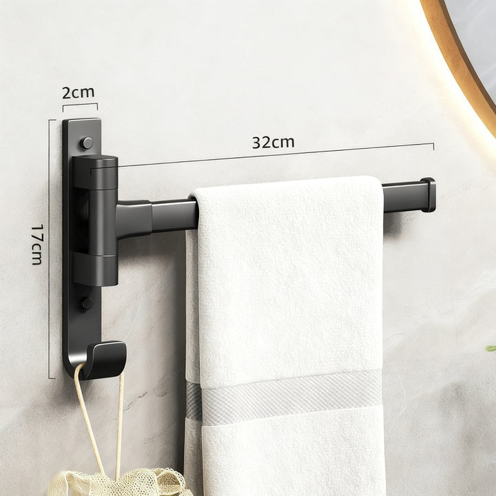 Towel holder with suction cup, foldable
