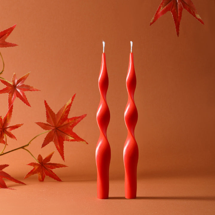 Scented candle in glass, long stems, hand-poured