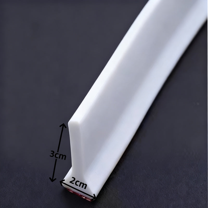 Bathroom sealing strip, height 30 or 50 mm