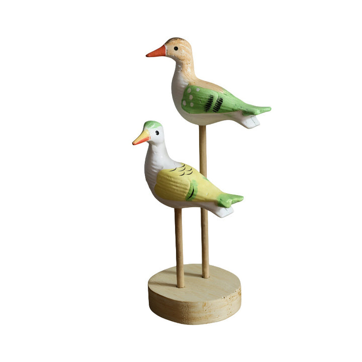 Wood Bird Decorative Figure, Table Decoration in the Neoclassical Style