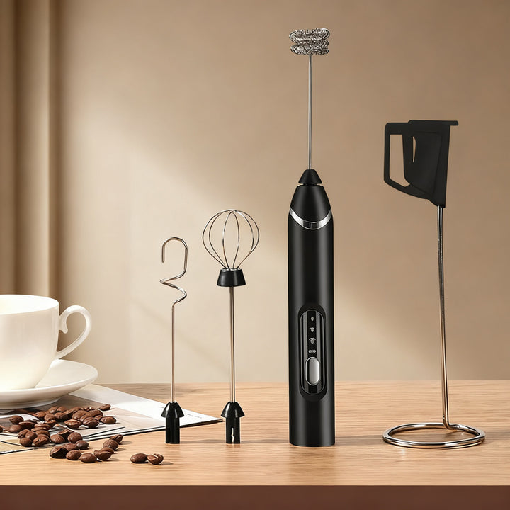 Electric milk frother, USB-C, multiple functions