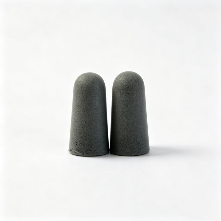 Foam ear plugs, spherical shape, 25×12 mm