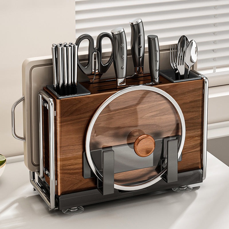 Knife holder and cutlery stand, wood look