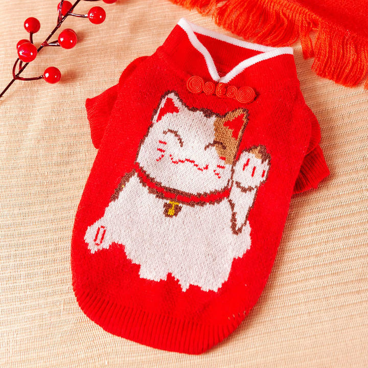 New Year sweater for dogs and cats, fleece