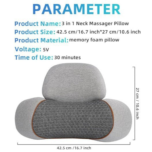 Neck massage pillow with heating function