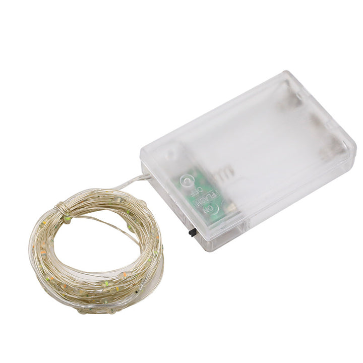 LED string lights, 10 m, 100 lights, USB/battery