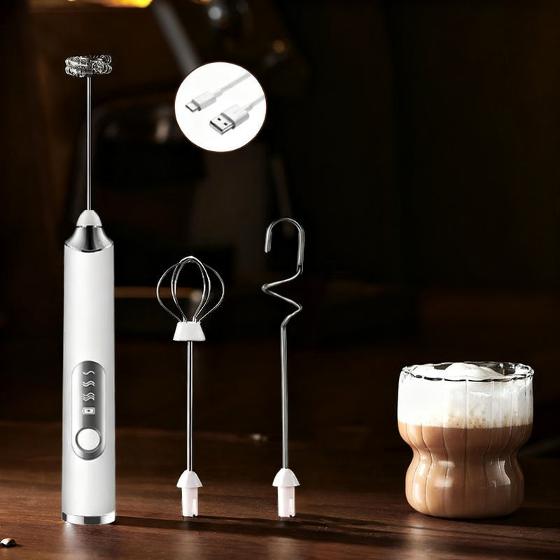 Electric milk frother, USB-C, multiple functions