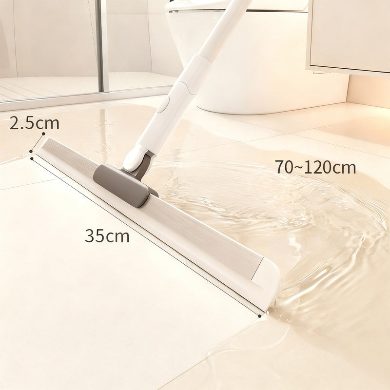 Water scraper and broom 2-in-1