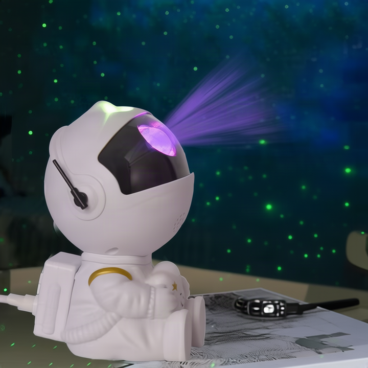 Astronaut projection light with starry sky
