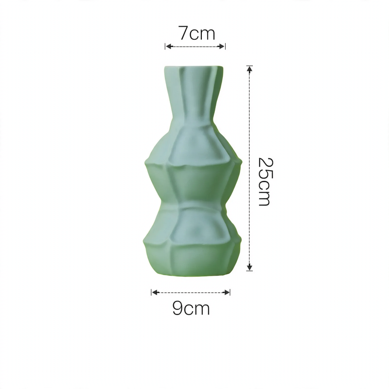 Geometric Ceramic Vase in Nordic Style