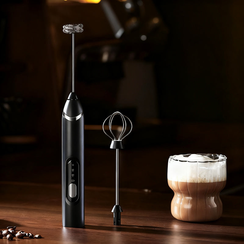 Electric milk frother, USB-C, multiple functions