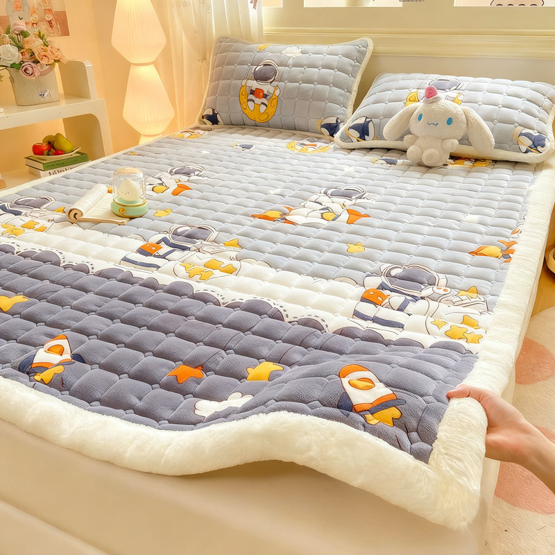 Fleece mattress topper, warm and soft