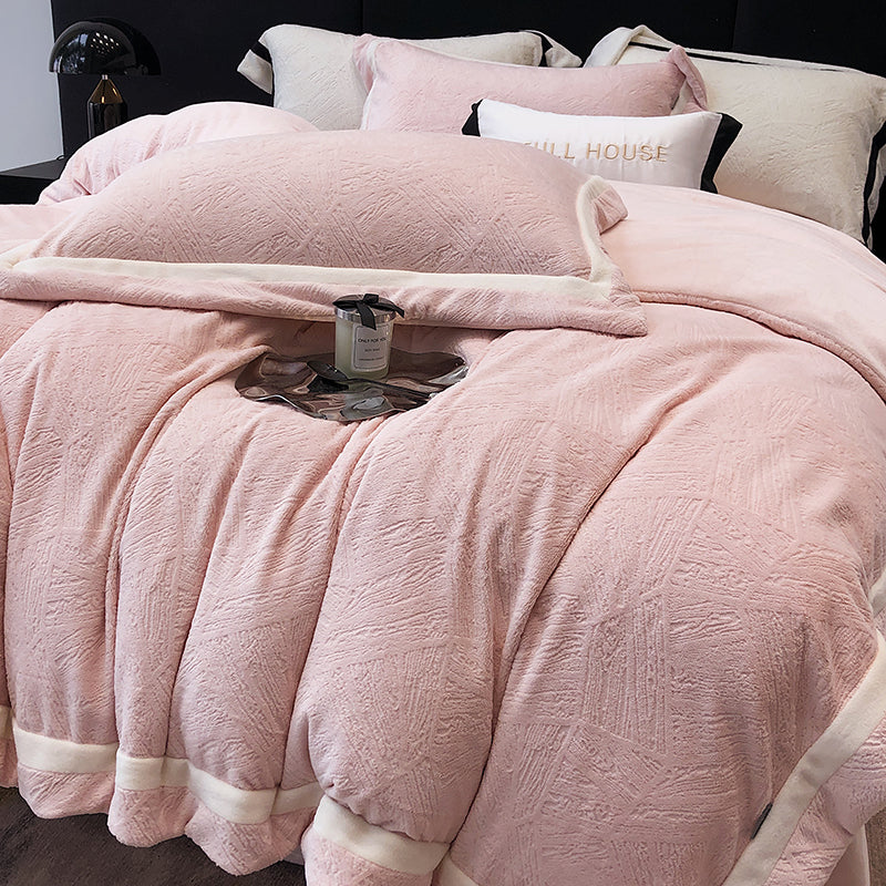 Flannel bed linen set, 4-piece, winter