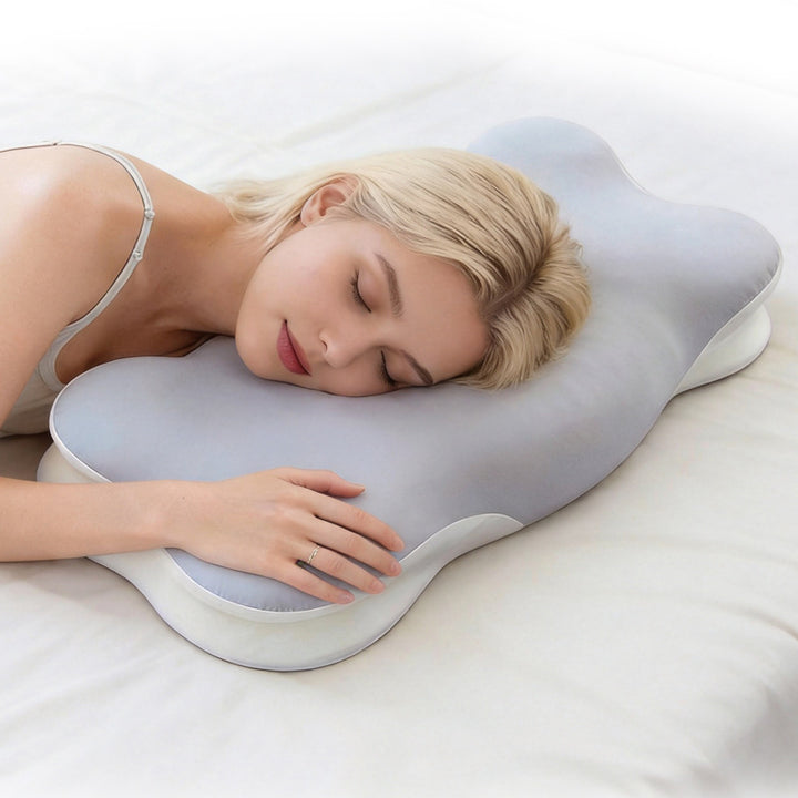 Memory foam neck support pillow, butterfly shape