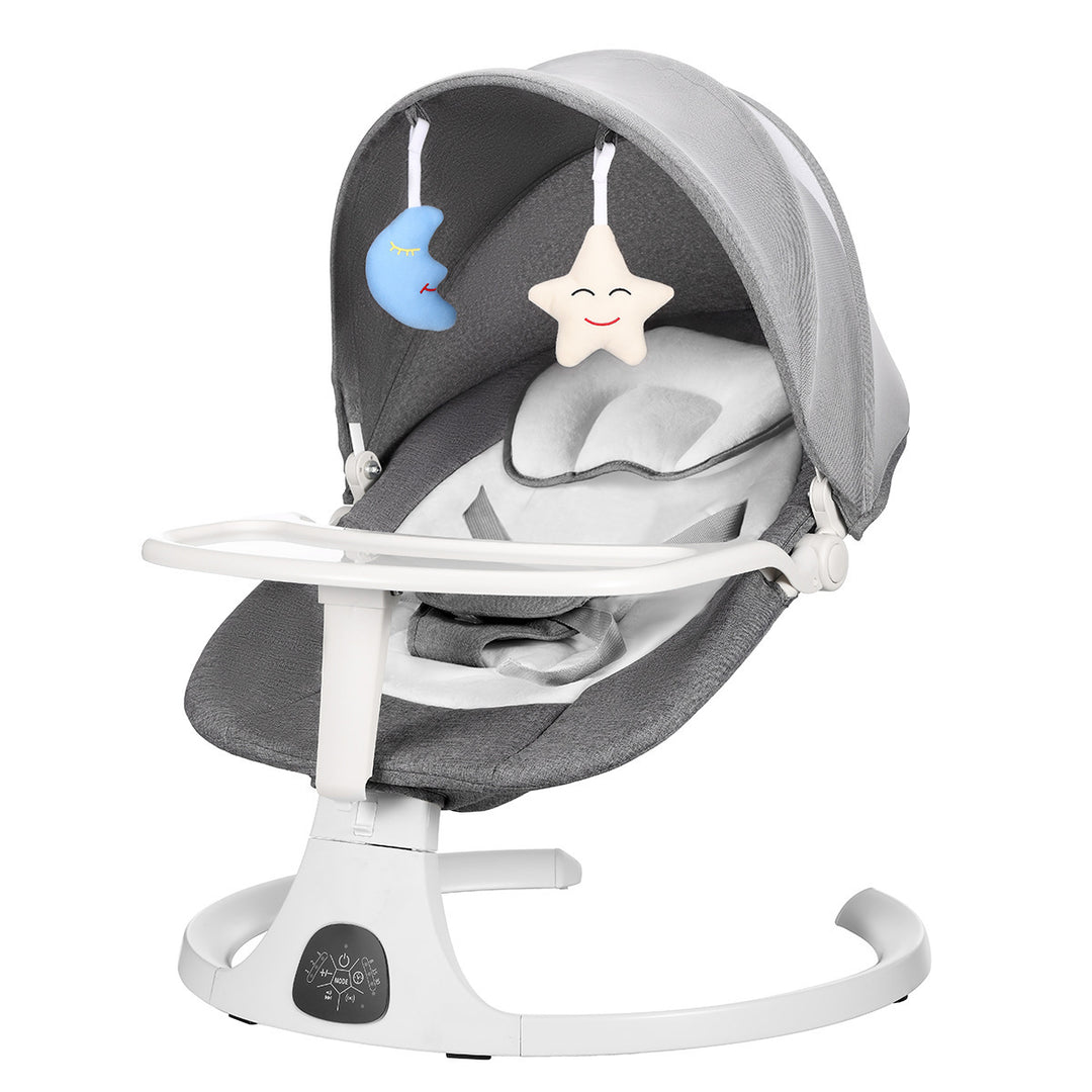 Baby bouncer with music and toys, from birth