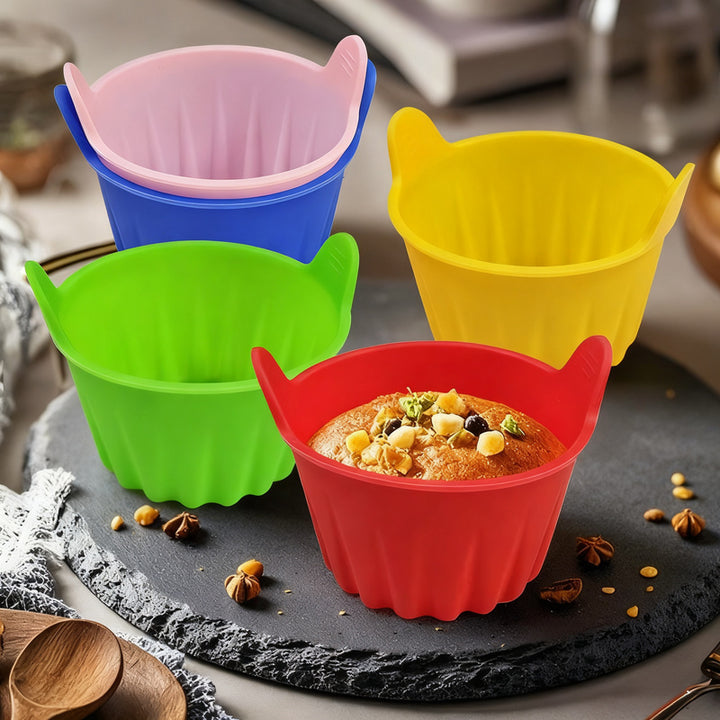 Silicone egg cups, round, 9×9×7 cm