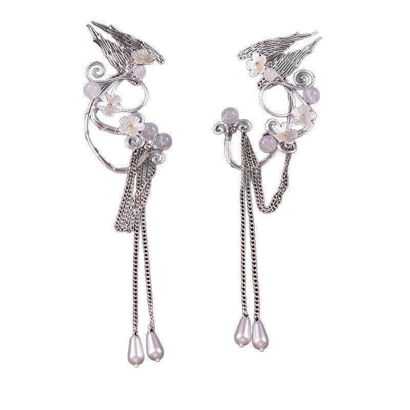 Ear clip without ear hole, handwoven