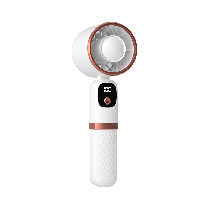 Portable hand fan with integrated power bank
