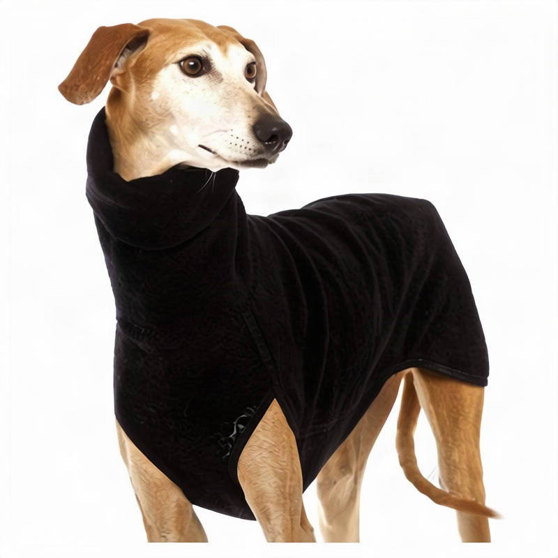 Dog coat made of sweatshirt fabric with pockets