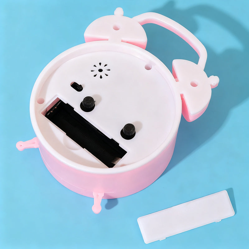 Alarm clock with hands and digital display, 4 cm thickness