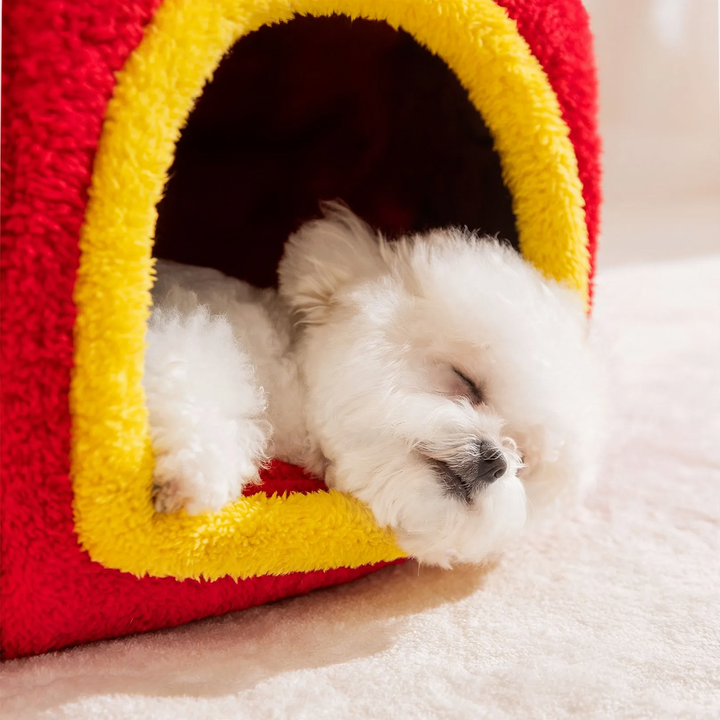 Pet cave semi-closed, polyester, various sizes