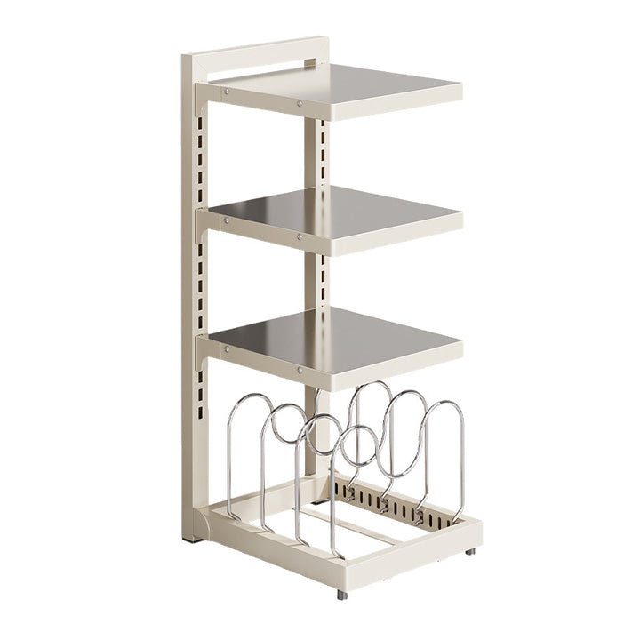 Stainless steel pot stand, 2–4 levels, adjustable
