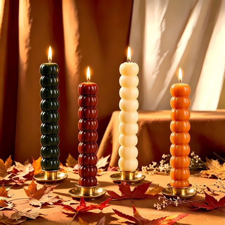 Handcrafted pumpkin scented candle with long stick