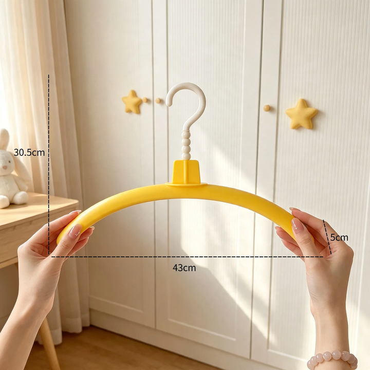 Clothes hanger with cartoon character design non-slip