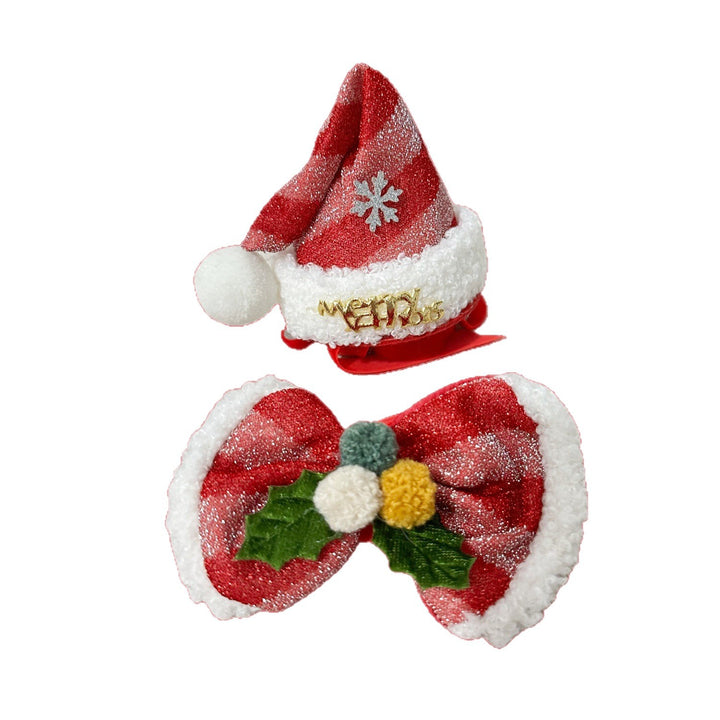 Christmas accessories for pets, hat and bow
