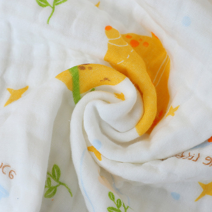 Cotton bath towel, 4-ply, with patterns