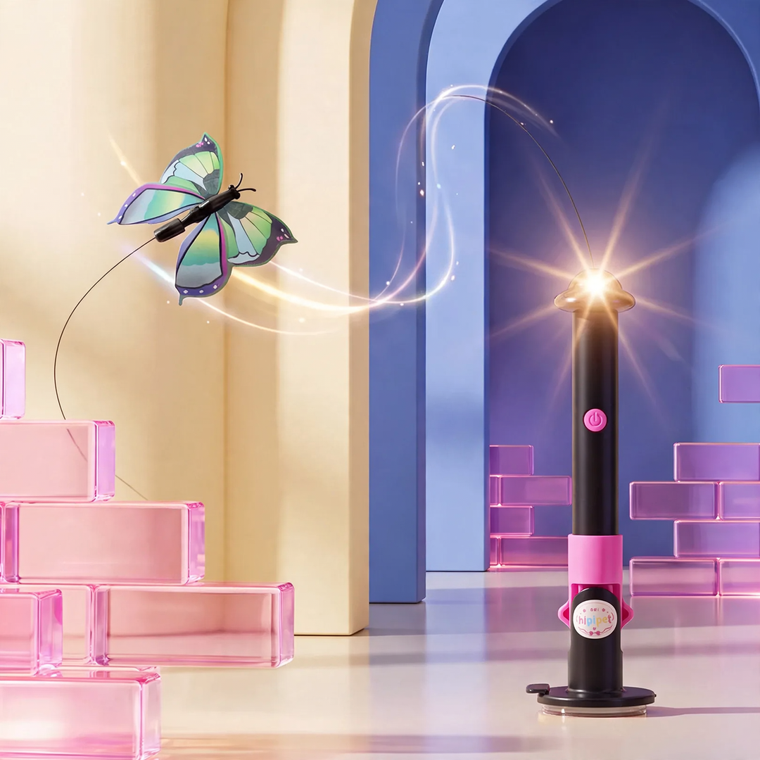 Electric cat toy wand made of silicone