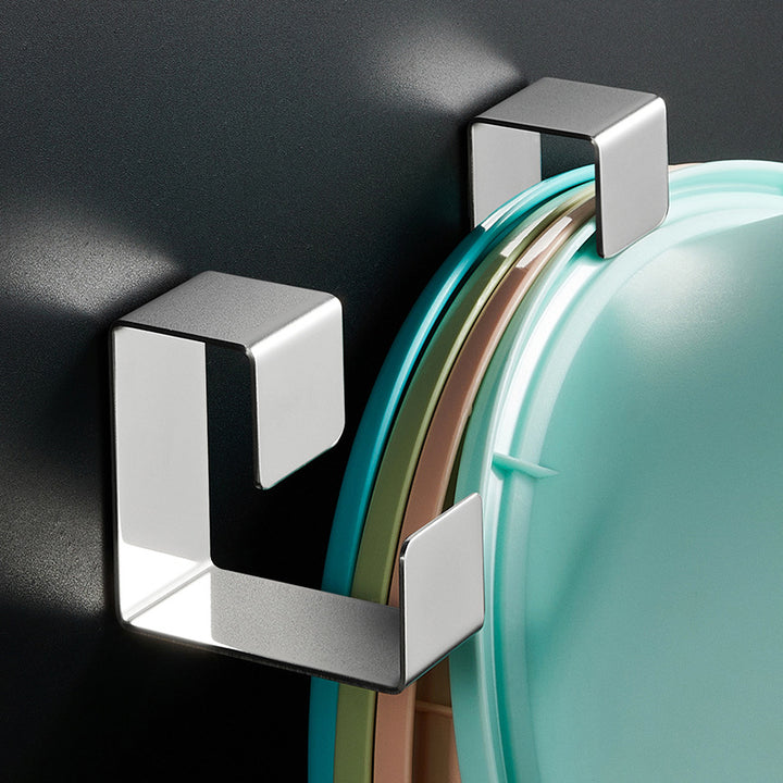 Stainless steel sink holder, wall-mounted, hole-free