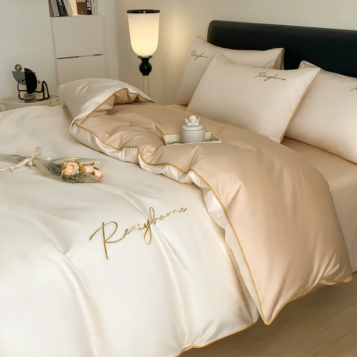 Cotton bedding set, 4-piece, 100% cotton