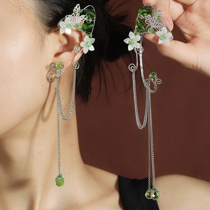 Ear clip without ear hole, handwoven