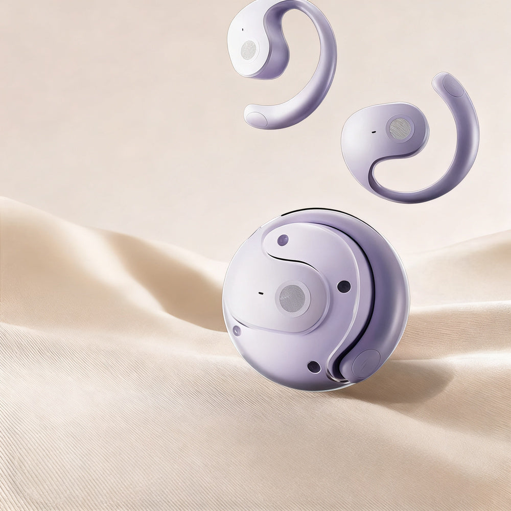 Bluetooth earbuds, open-ear design, sporty