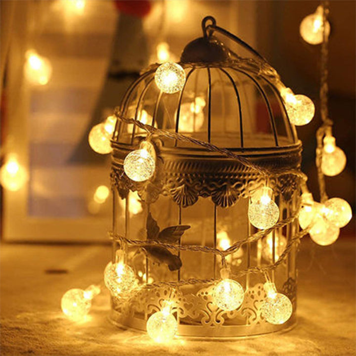 Solar string lights with stars and balls, 3.5 m