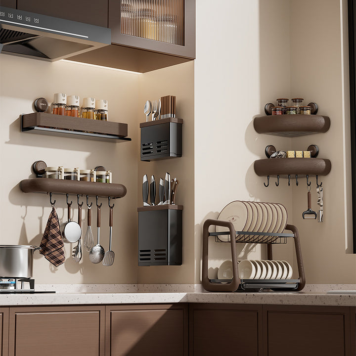 Wall shelf with suction cup for the kitchen, free mounting