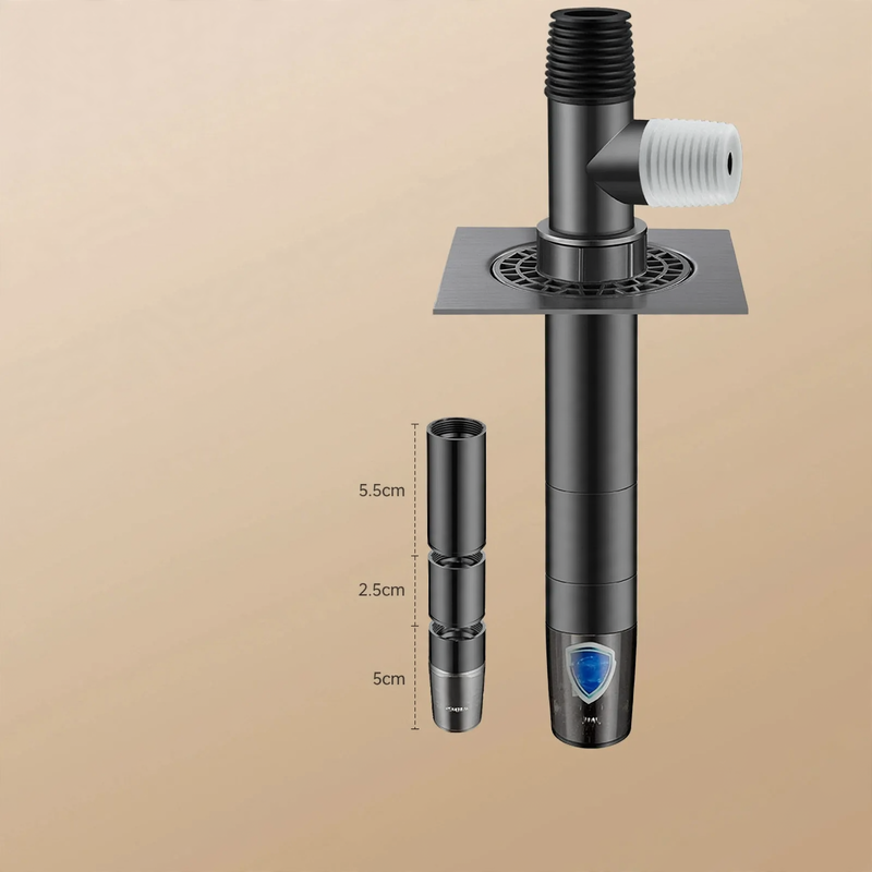Extended drainage pipe with odor protection for washing machine