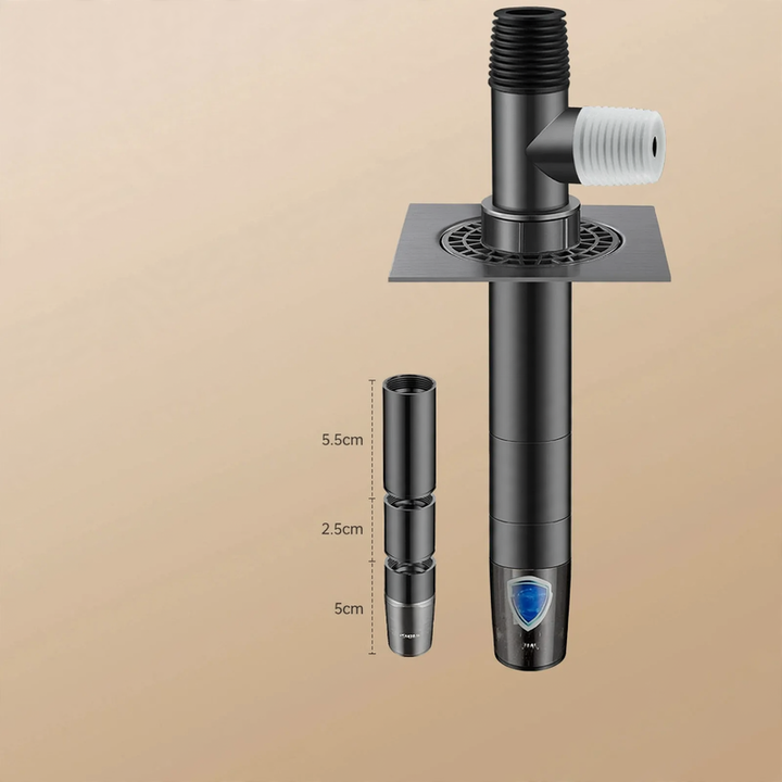 Extended drainage pipe with odor protection for washing machine