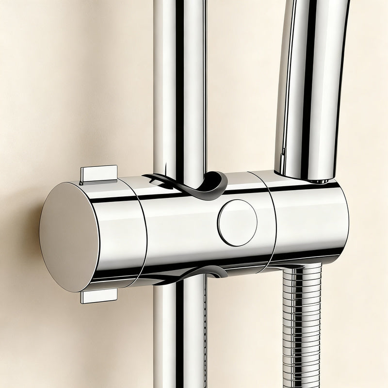 Shower head holder without drilling, adjustable